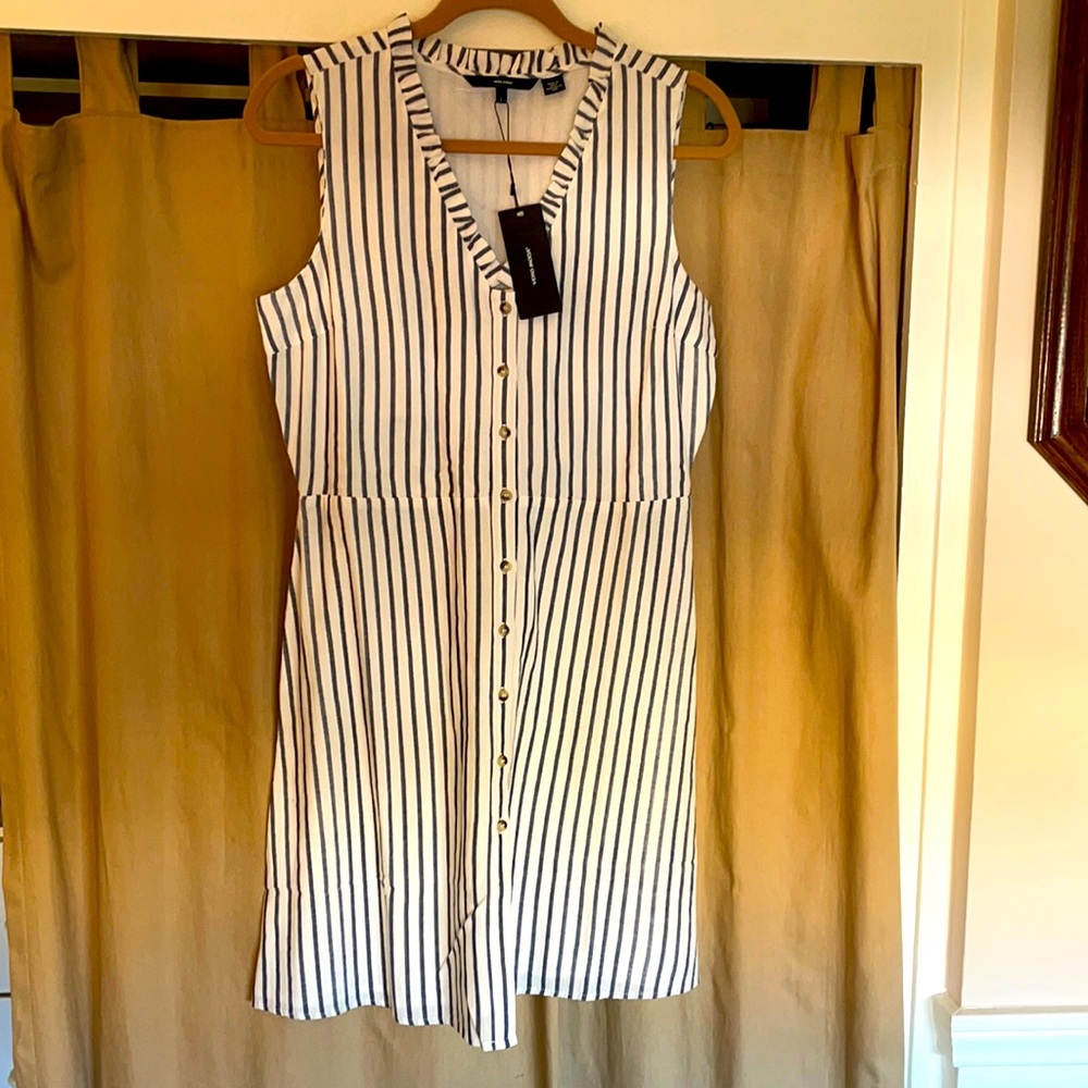 Vero Moda Dress, NWT Navy and White pinstripe